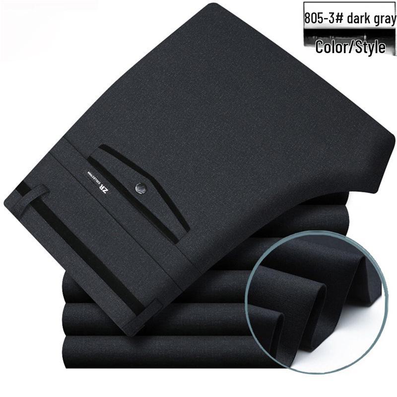 

Мужские зимне-осенние плотные повседневные брюки-стрейч - свободные прямые брюки для пап среднего возраста 36