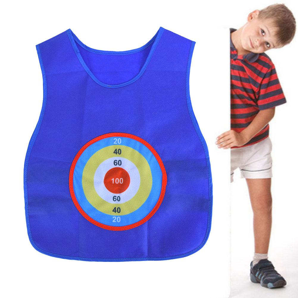 Children s Sticky Ball Jersey Outdoor Toss Sticking Target Game Vest Kids Fun Sports Toyblue