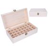 32 Grids Wooden Essential Oil Storage Box, Customizable Display Case for Nail Gel and Aromatherapy Bottles, with Light for SPA Salon or H