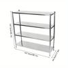 Stainless Steel Storage Rack 4Tier Commercial Shelving Unit with Adjustable Height for Restaurant Warehouse Logistics Center Use