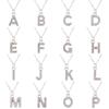 Fashion Shining A-Z Letter Pendant Charm Necklace 26 Initial Alphabet Name Clavicle Chain Party Valentine's Day Jewelry Gift