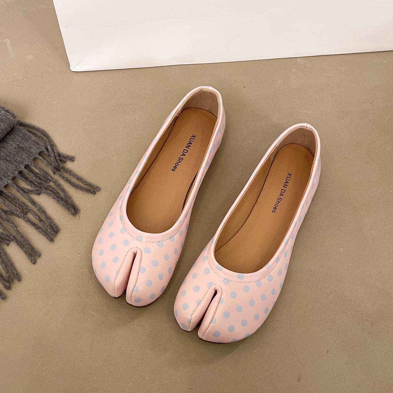 Lente Herfst Dames Tabi Teen Ballet Schoenen Split Teen Ontwerp Instappers Antislip Zachte Zool Casual Dagelijkse Wandelschoenen 36 brown