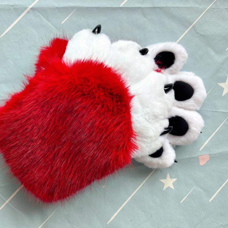 Аниме перчатки кошачьи лапки - Милые, пищащие аксессуары для косплея со смешным дизайном когтей животных