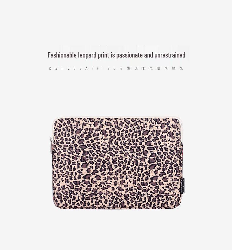 Wodoodporny pokrowiec na laptopa CanvasArtisan z nadrukiem w panterkę dla Huawei & Xiaomi