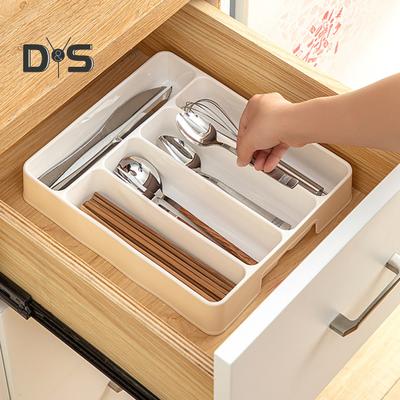1/2 Pezzi Organizzatore per Cassetti Vassoio da Cucina Espandibile per Utensili Porta Posate Regolabile con 4/6 Scomparti Divisorio Portaoggetti per Posate per Spatole