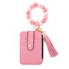 Faux Leather Card Holder Bracelet Keychain Bohemian Style Wristband Card Case Keyring  Everyday Use
