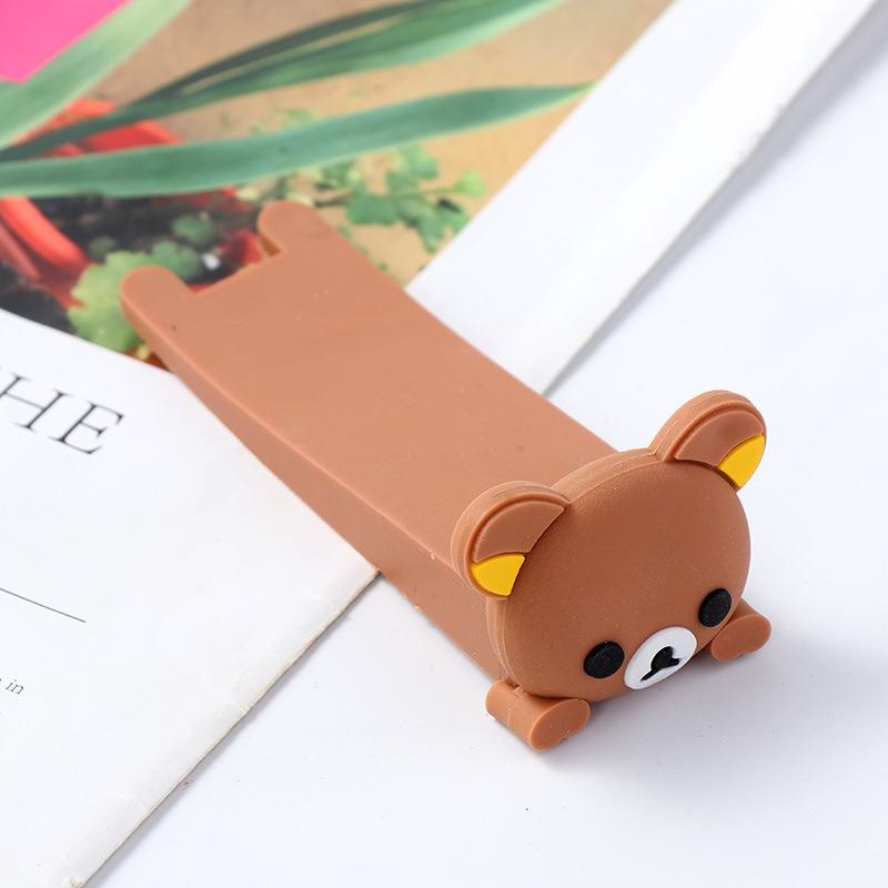 Cartoon Animal PVC Door Stopper, Anti‑Slip & Anti‑Pinch Decorative Door Holder