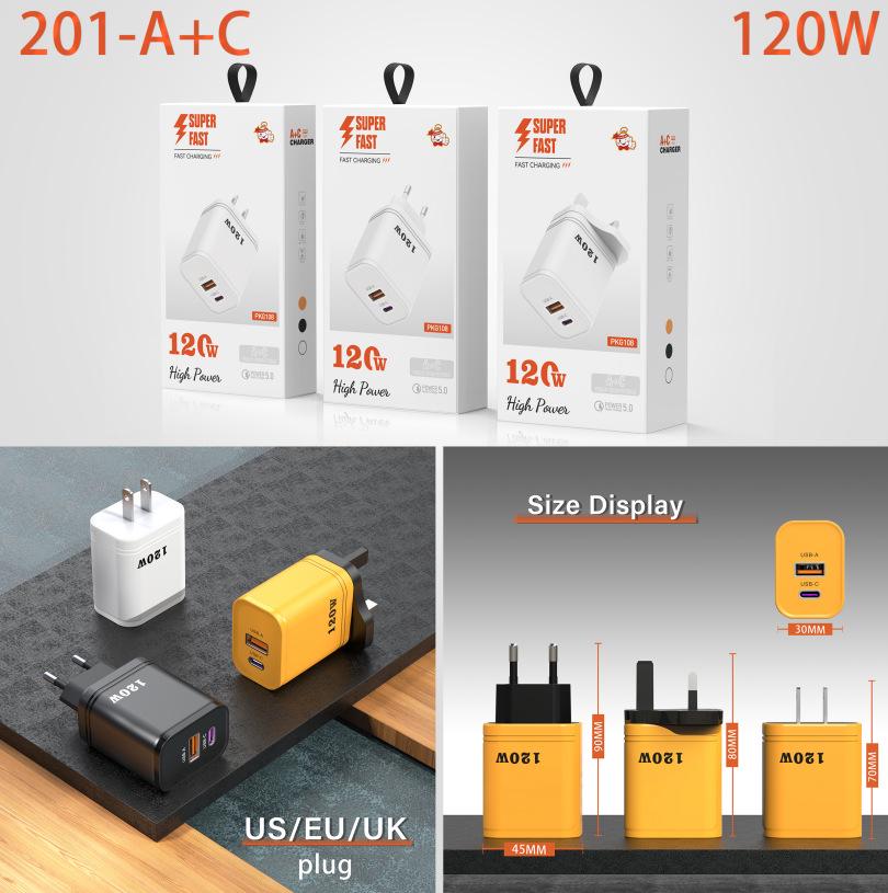 20W Fast Charging Type-C Charger for iPhone 15 - PD Compatible
