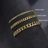 Silver/Gold/Black Cuban Chain Bracelet Stainless Steel Couple Bracelet  for Men Women