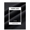 Men Black Printed Round Neck Long Sleeve Loose Casual Cotton T Shirt
