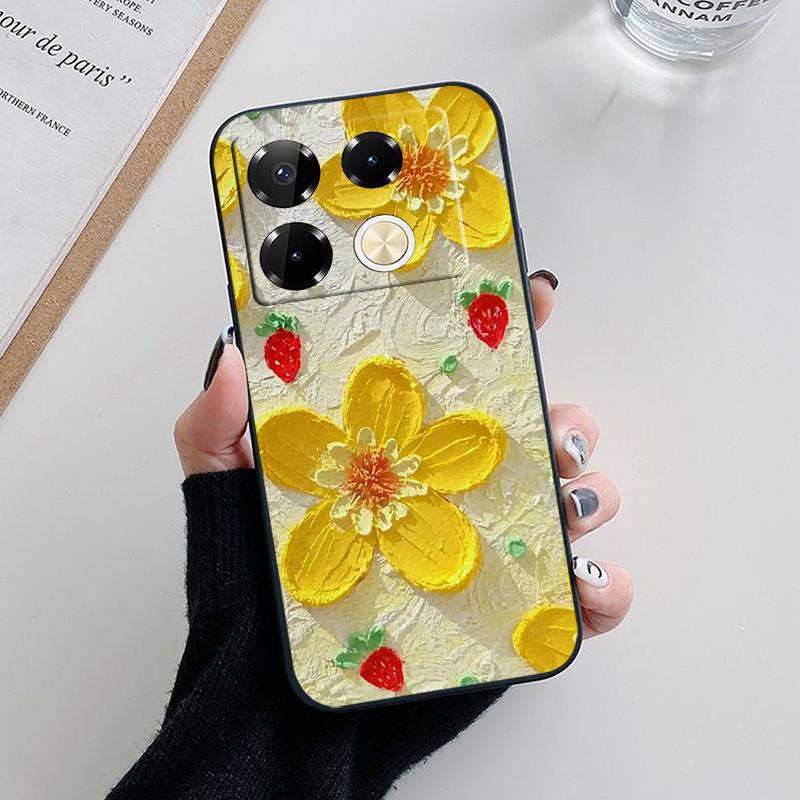 For Infinix Note 40 Pro Case Luxury Painted Back Cover Silicone Soft TPU Phone Case For Infinix Note40 Pro Plus 4G 5G Fundas