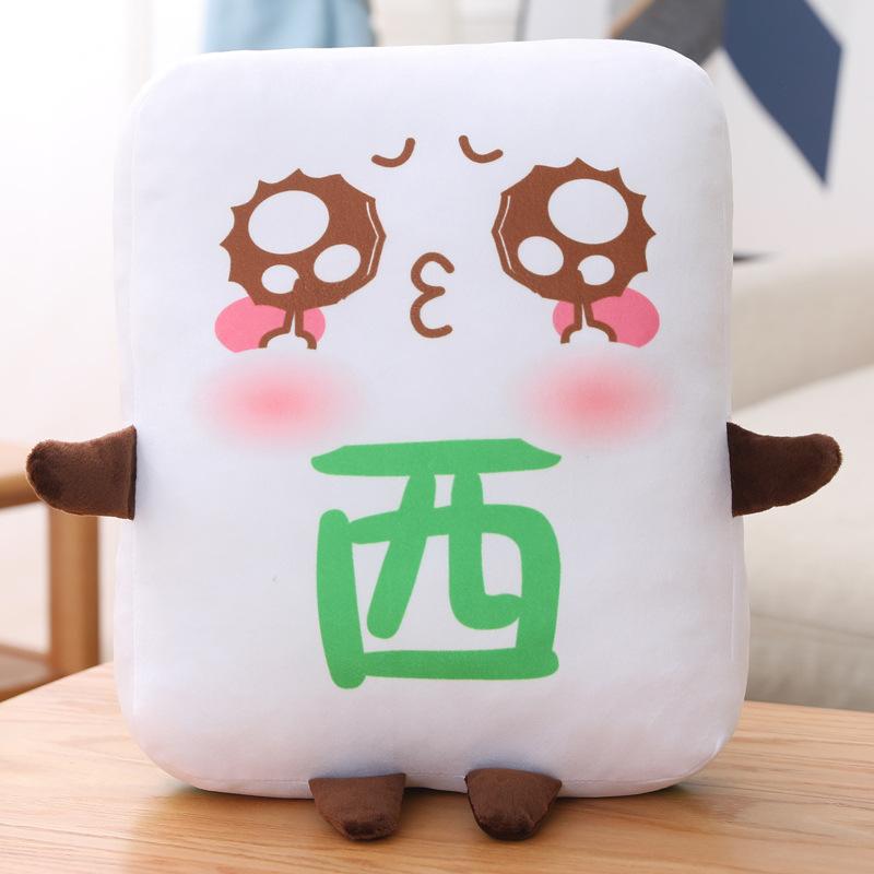 Creative Mahjong Throw Pillow Plush Toy Dice Doll Home Sofa Pillow Cushion Girl Sleeping Doll