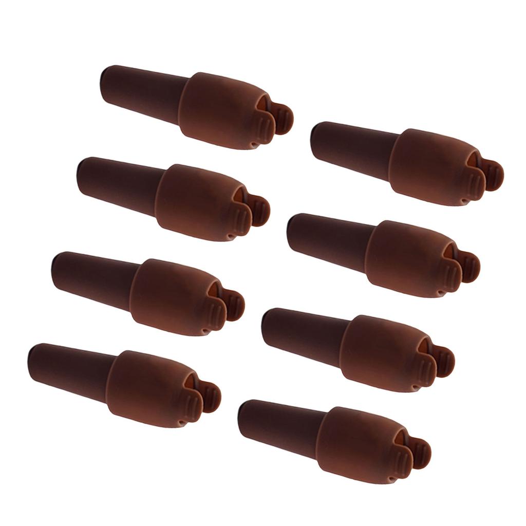 Pack of 8 Double Seal Silicone Wine Bottle Stoppers Feature Easy Pull Handle Wine Corks for Secure Preservations
