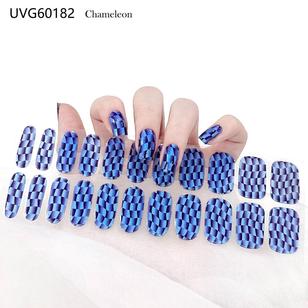 Transparent Nude UV Gel Nail Art Stickers: Semi-Cured, Semi-Baked Manicure Sheets