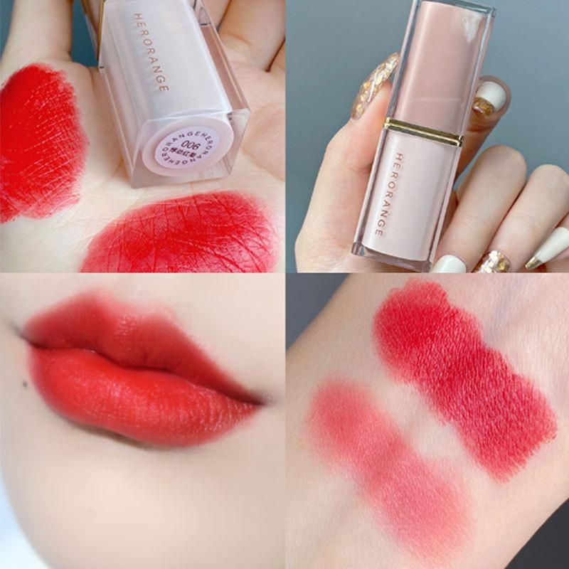 Crystal square tube lipstick, velvet matte long-lasting lipstick for student girl