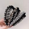 Sparkling Flocking Hairbands With Anti Slip Toothcomb, High Cranium Headdress For Women Hair Decoration 3 Piece Set