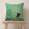 Fodera per Cuscino Gatto Camera da Letto Verde Artistico e Fodera per Cuscino Divano Decorazione Stanza Casa Regalo per Bambini