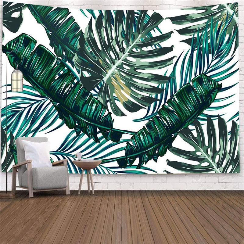 Copac Palmier Living Acasă Dormitor Pictură Fundal Perete Decor Covor Tapiserie cu Imprimeu Plantă Tropicală Agățat de Perete