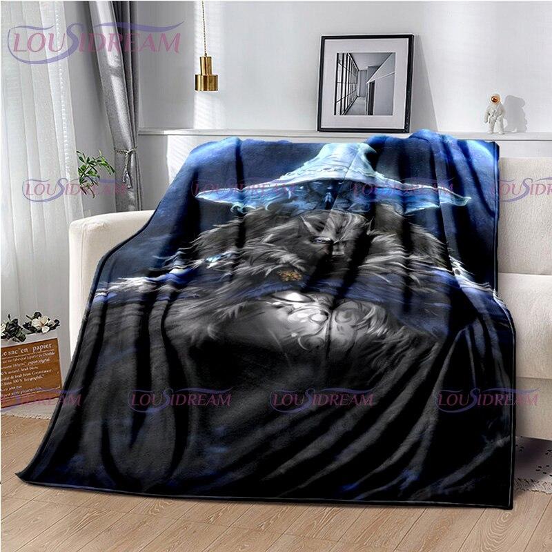Personalized Elden Ring Blanket The Tarnished Print Flannel Blanket Ranni Soft Warm for Beds Throw Sofa Cover Bedspread