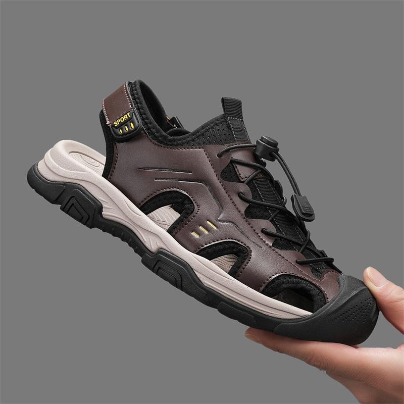 Retro Style Comfortable Mens Sandals Summer Walking Shoes Hot Sale Male Wading Aqua Shoes Outdoor Beach Flats Roma Mesh Sneakers