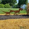 Dinosaur Decorative Art Silhouette Metal Animal Silhouette Art Courtyard Decorate
