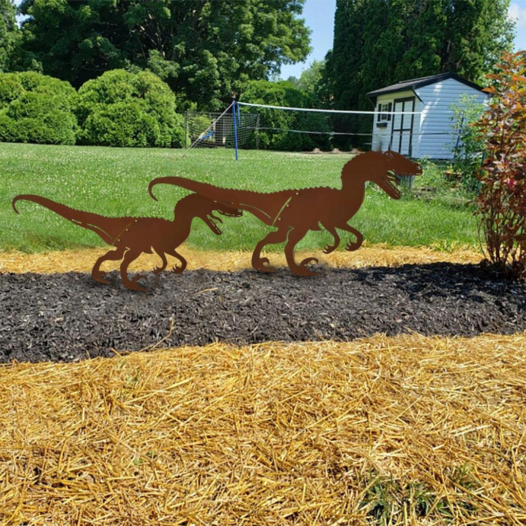 Dinosaur Decorative Art Silhouette Metal Animal Silhouette Art Courtyard Decorate