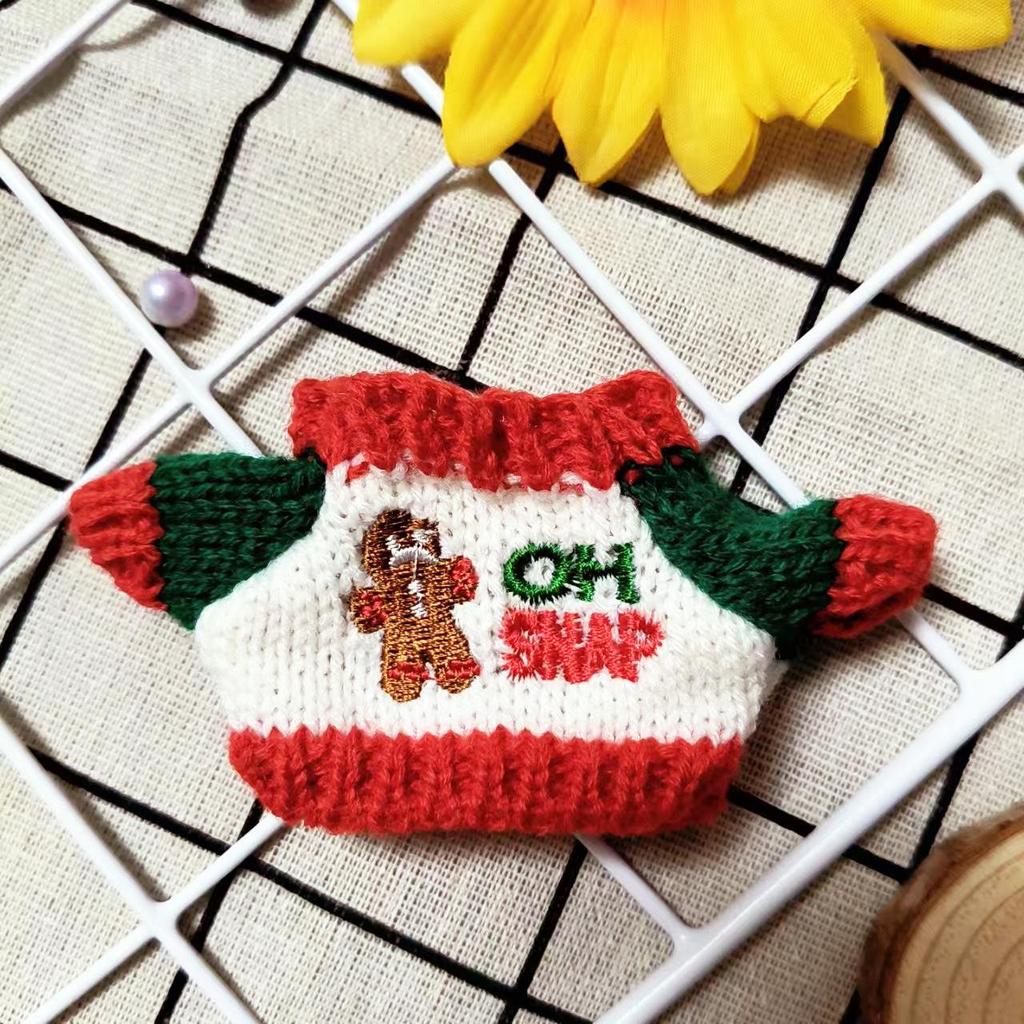 Nøkkelring Labubu Dukke Julenisselue og Genser Sett for Første/Andre Generasjon