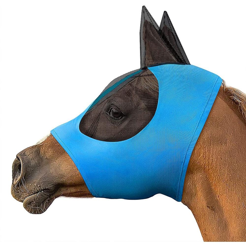 

Equestrian supplies horse mask horse face protection mask breathable elastic horse mosquito repellent insect mask harness head cover horse mask