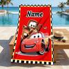 Custom Name Car Adventure Stylish Digital Printing Beach Towel Quick‑Drying Absorbent Blanket for Beach Pool Gym Travel