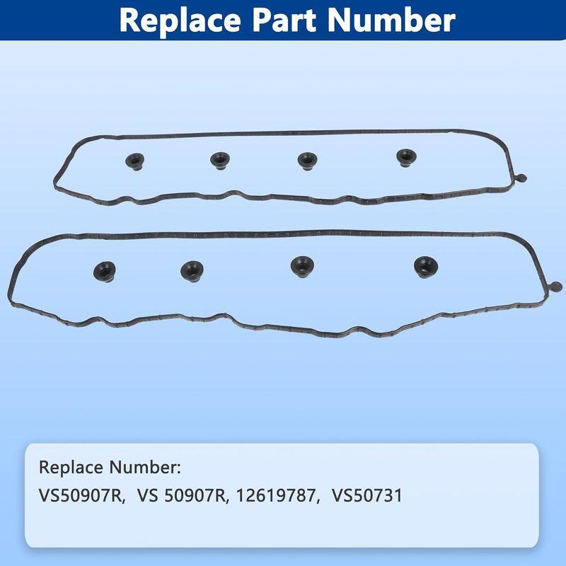 Valve Cover Gasket Set 5.3L 6.2L 6.6L for Chevy Silverado Suburban Tahoe Camaro Corvette GMC Savana Sierra Yukon, 2016-2025