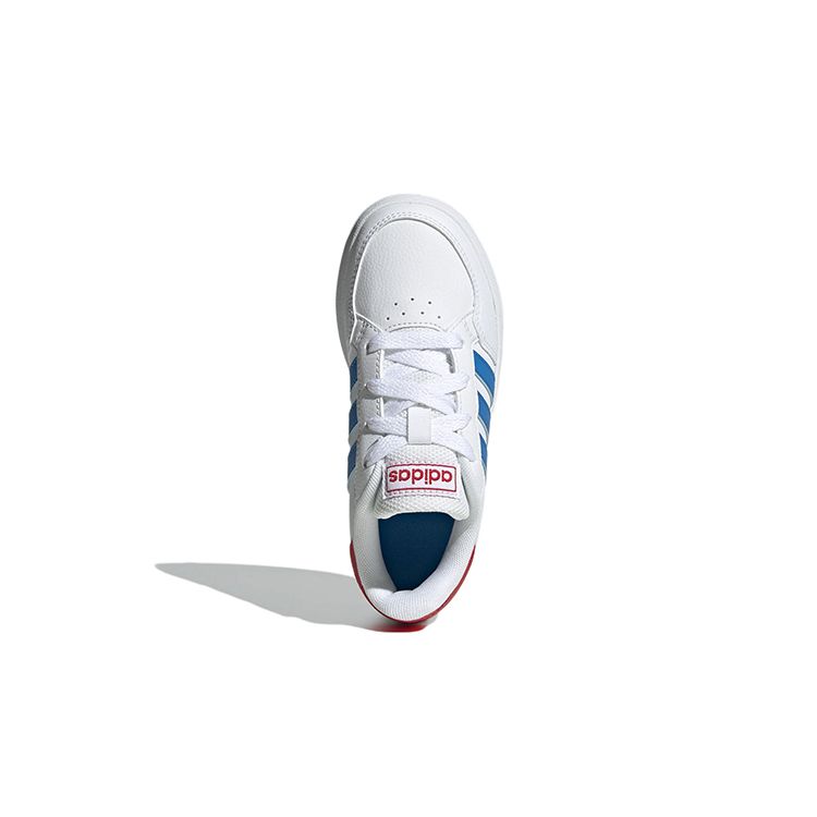 Adidas Neo Breaknet Synthetic Leather Comfortable Durable Low-Top Sneakers Kids Sneakers White Blue GW2890