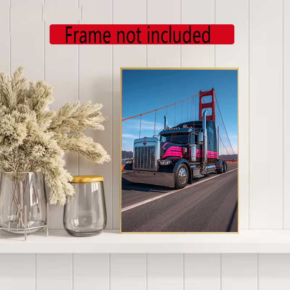 Kenworth 5D Diy Diamond Painting Round Diamond Mosaic Suitable For Beginners Diamond Painting Rhinestones Gift Frameless