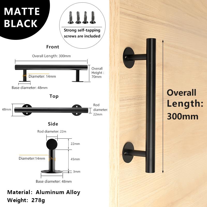 

Ручки для амбарной двери длиной 300 мм, металлические ручки-скобы для ворот длиной 400 мм, черные ручки для двери гаража/сарая, белая ручка для раздвижной двери, интерьерное кло