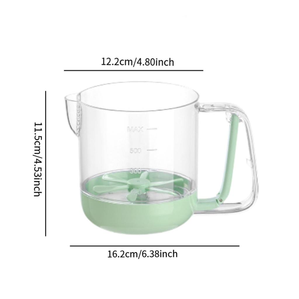 Tragbarer halbautomatischer Eieraufschläger mit Skalenlinie Mini-Schneebesen für Schokoladenkuchenteig Küchenbackwerkzeug