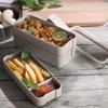 Bento Box for Kids 3 Stackable Lunch Box Leak-proof Portable Lunch Food Container Wheat Straw Food Storage Box Dishwasher
