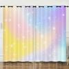 Curtain Color Highlight 3D Digital Printing Blackout Curtain Punching