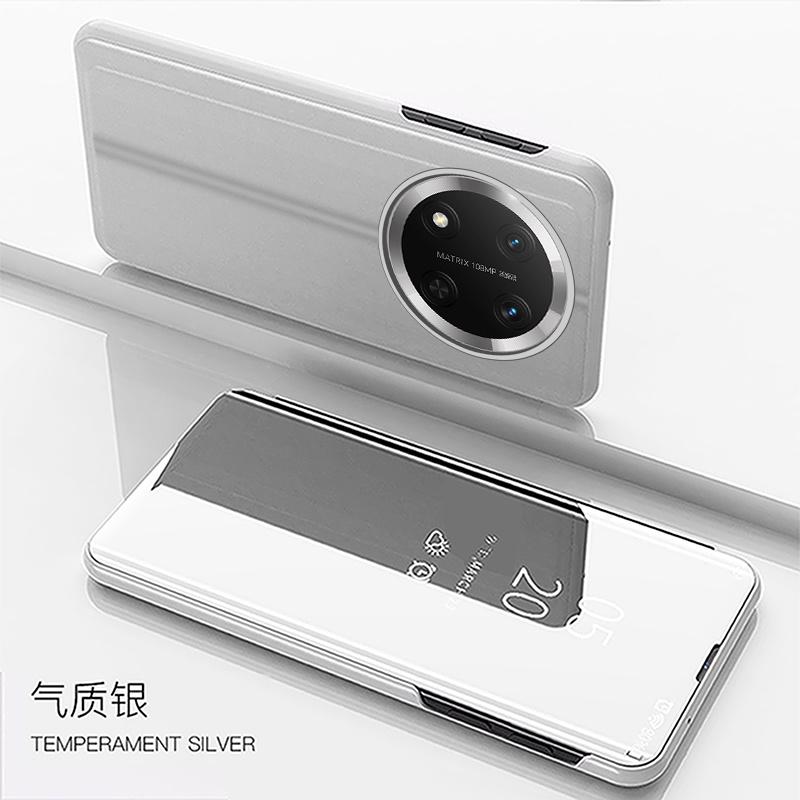 For Honor Magic 7 Lite 5G Case Luxury Mirror Leather Flip Stand Phone Cover for Xonor Honar Honer Magic7 Lite 5G Clear View Case