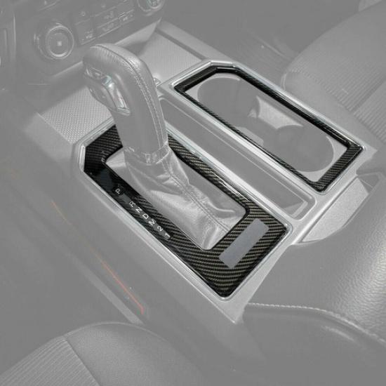 Cab Gear Shift & Cup Holder Trim Sheet Kit for Ford F150 2016-2018 Accessories