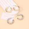 Fashionable and Classic Basic Geometric C-ring Stud Earrings, Hong Kong-style Retro, Simple and Versatile Earrings for Women