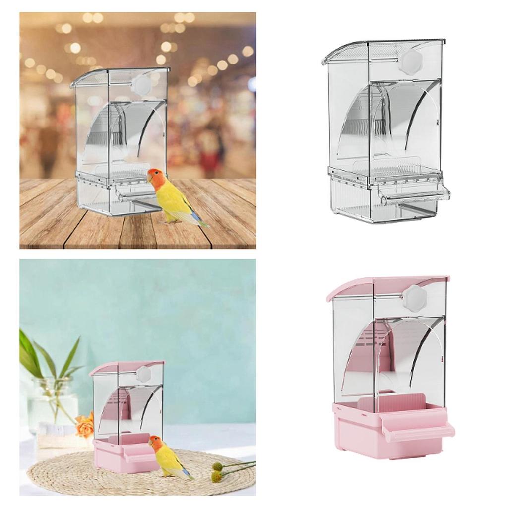 Automatic Bird Feeder Feeding Station Cage Accessories Easy to Clean Bird Cage Feeder for Birds Cockatiel Budgies Lovebirds