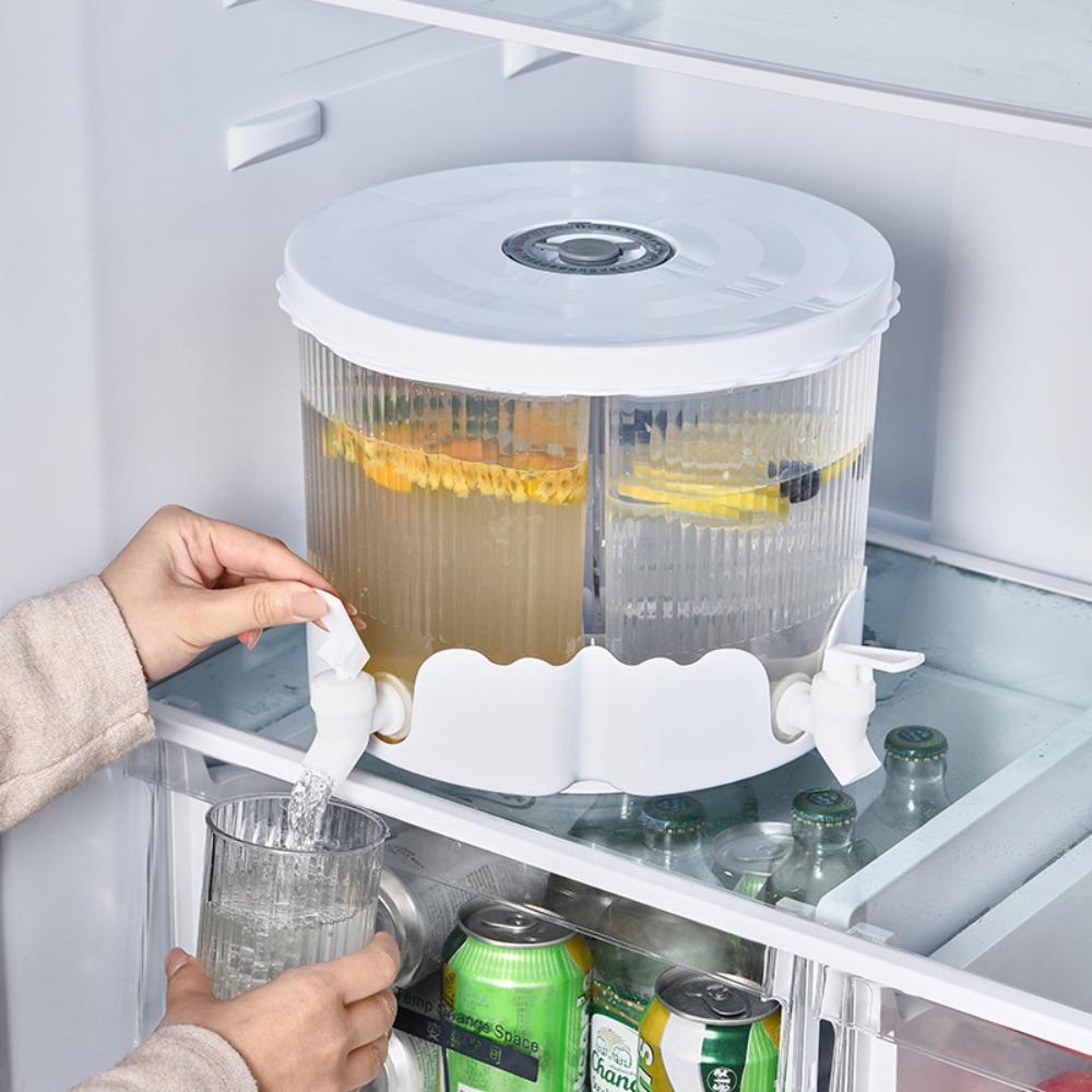 4 Grid Beverage Dispenser Rotatable Tea Jug Party Drinkware Drink Dispenser  Summer