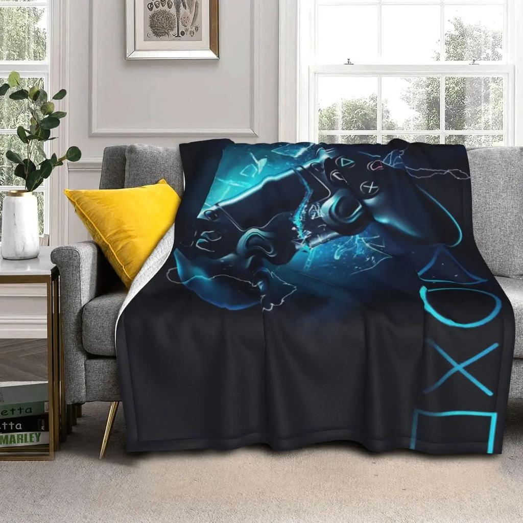 Gamepad Blanket Cool Game Gift For Boys Game Controller Blanket Gaming Video Game Soft Flannel Throw Blankets For Couch For Kids