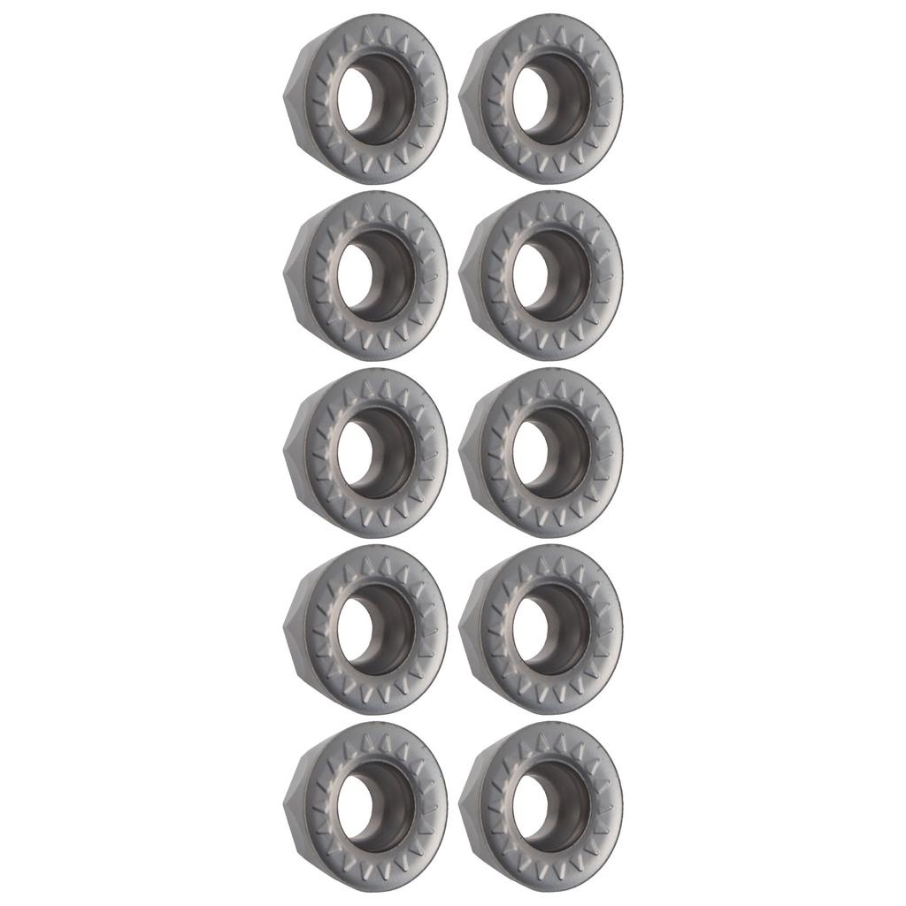 10Pcs Turning Insert Carbide Round Blade Lathe Cutter Milling CNC Cutting Tool Set Kit(RPMT1204MOEJS )