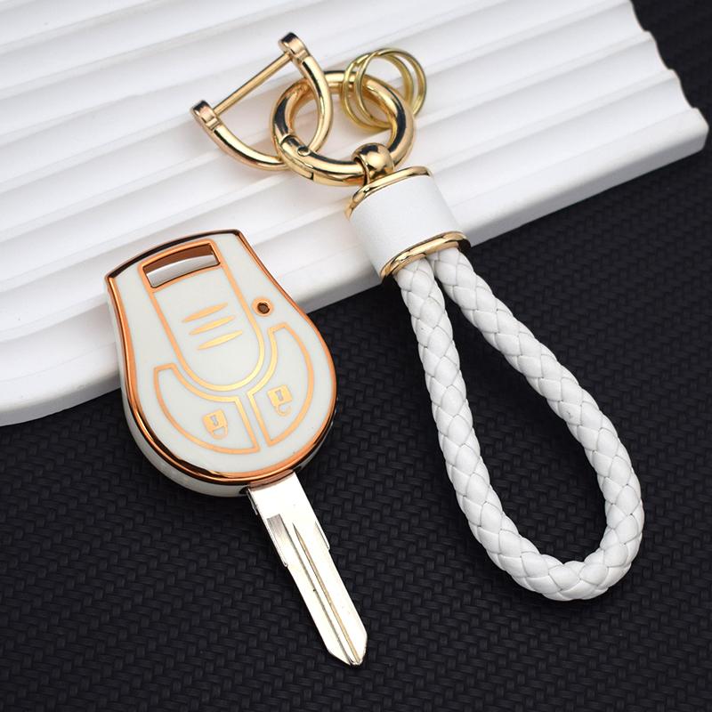 Tpu Auto Key Fob Case Housing Remote Cover Smart Key Fob Mount Bag Fit For Nissan Juke Note Micra Cube Qashqai 2Buttons Auto Auto Accessories