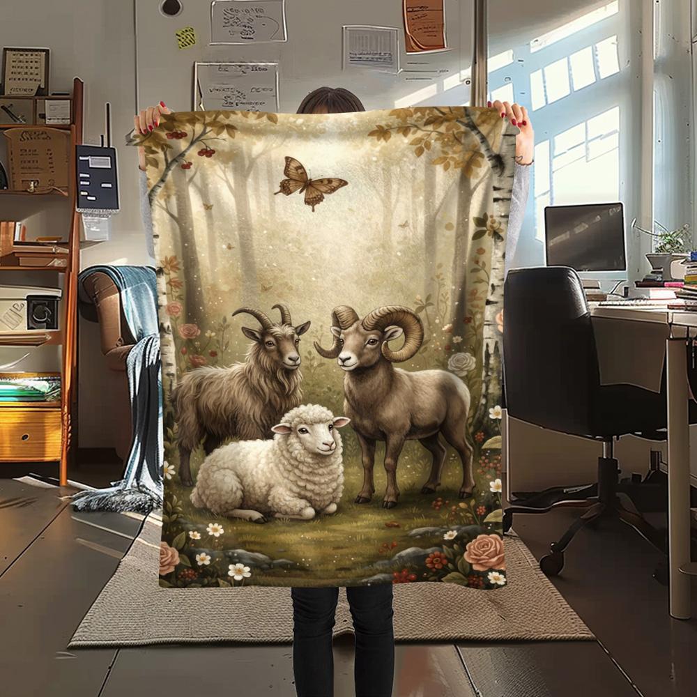 

1PC Cute style Print FlAannel Blanket, High quality Comfortable for All Seasons, Home Decor, Warmth and Comfort 80cm x 120cm