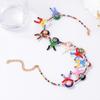 Niche Unique Creative Design Sense Hand-woven Cartoon Three-dimensional Villain Imitation Pearl Female Collarbone Chain