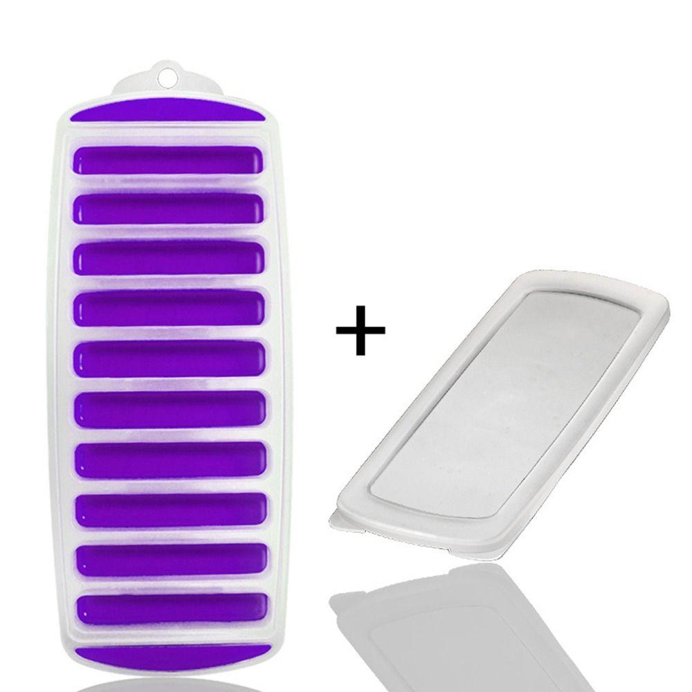 TPR Ice Cube Tray with Lid Ice Maker Portable Ice Stick Tray Mold  Kitchen Accessories