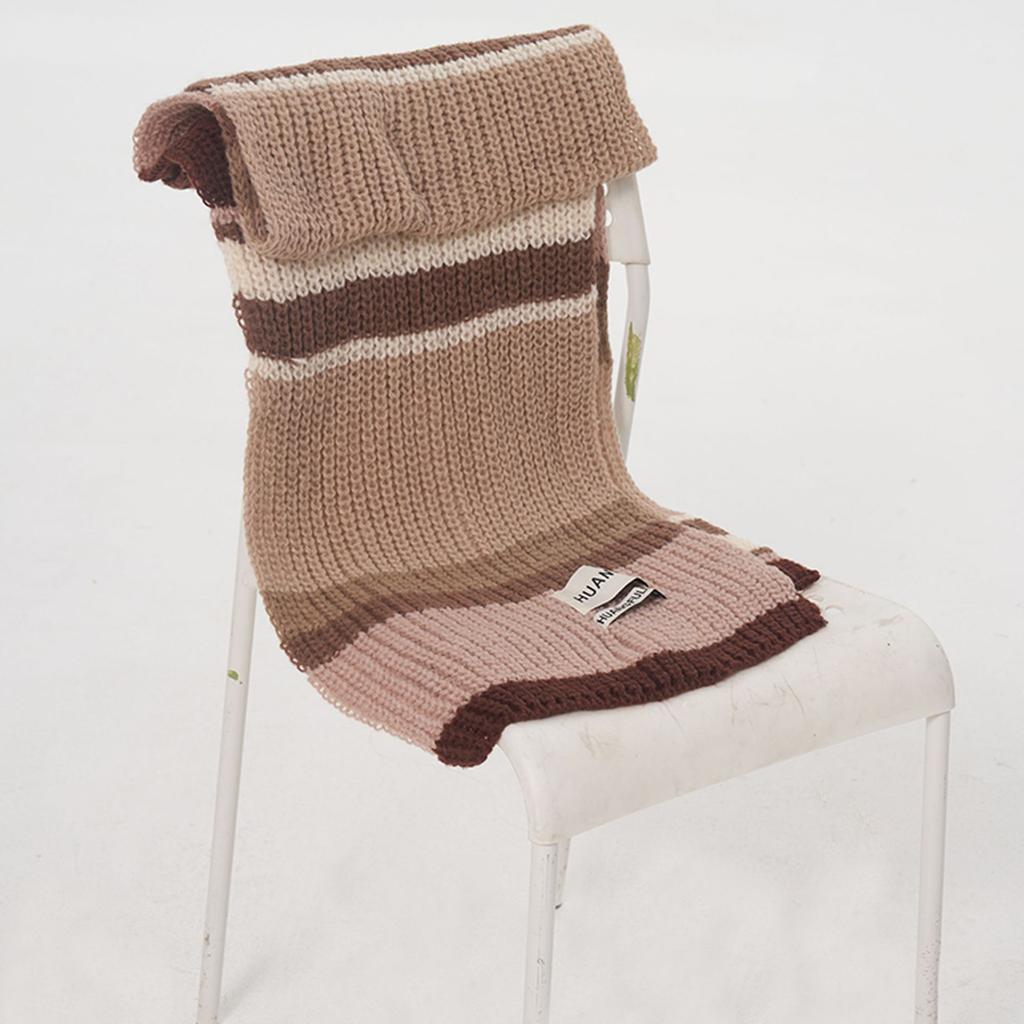 New Autumn and Winter Warm Multi-color Striped Imitation Cashmere Scarf Women's Tide, Thickened Scarf Knitted Scarf