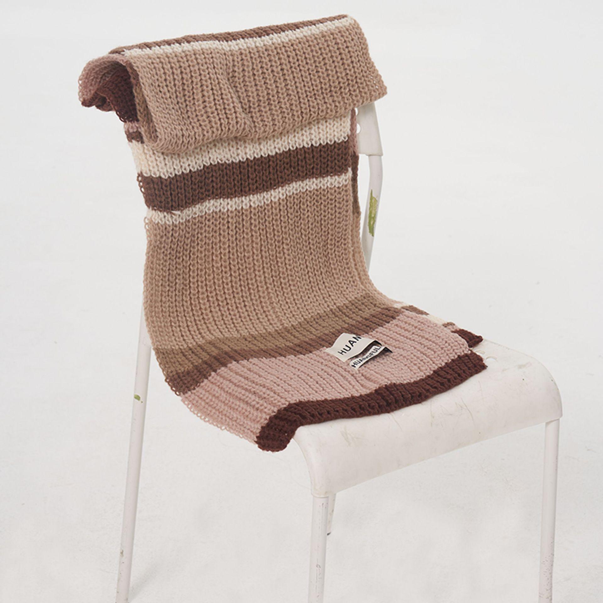 

New autumn and winter warm multi-color striped imitation cashmere scarf women s tide, thickened scarf knitted scarf