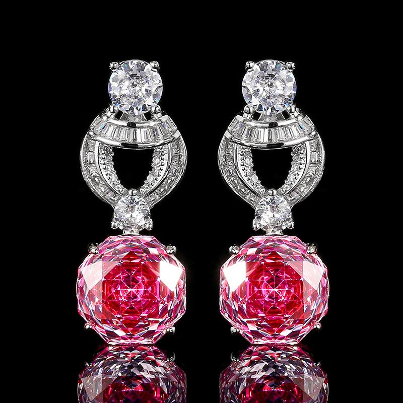 Biżuteria Miedziane Dno Pozłacane Symulacja Szlifu Milenijnego Kolor Smoczego Owocu Okrągły Retro Zestaw Kamień Główny 12Mm